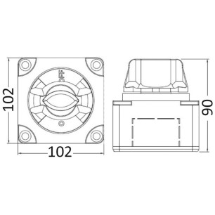 
Coupe-battery/interrupteur 550 A OFF-1-BOTH-2 
